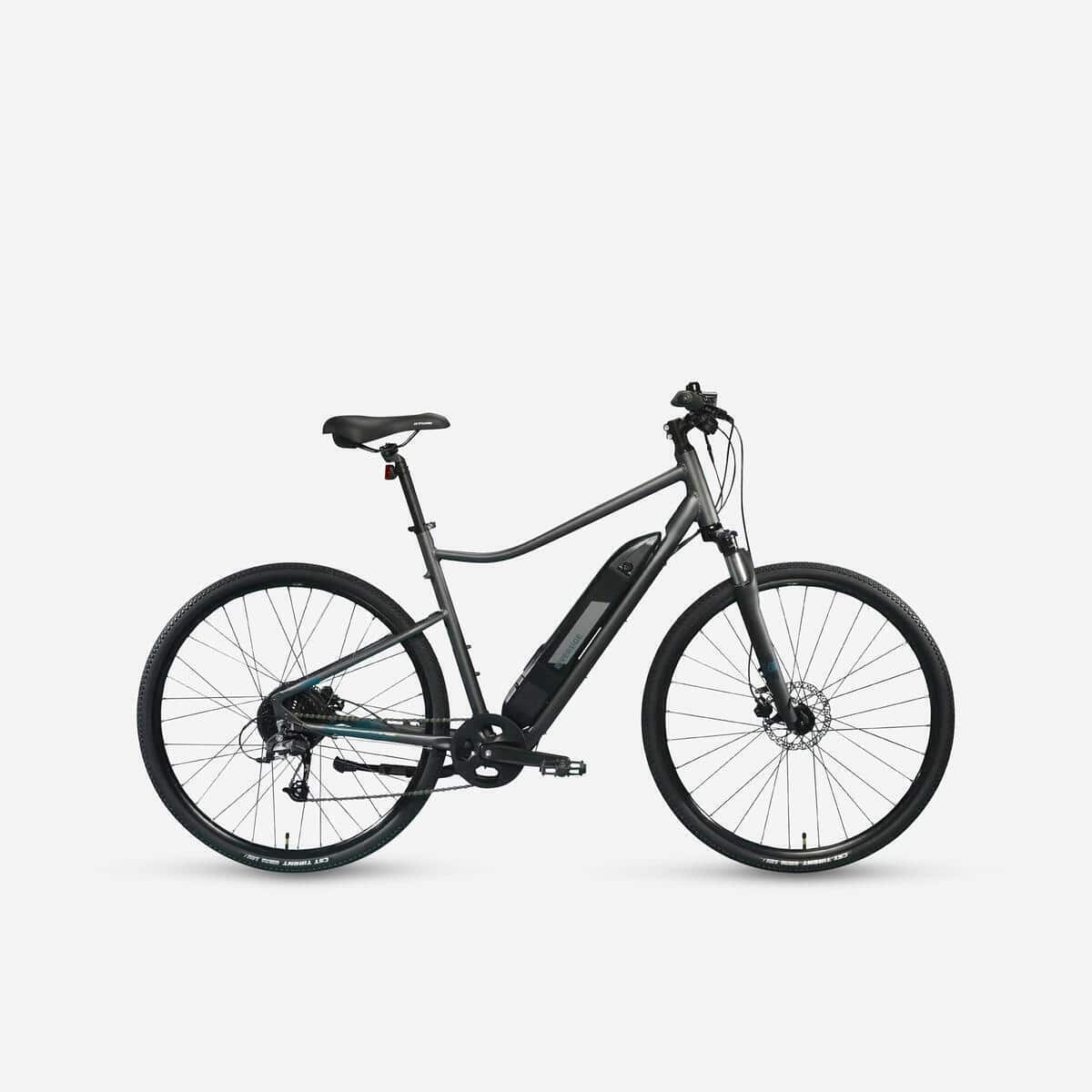 Test du vélo tout chemin électrique Decathlon Riverside 500 E gris