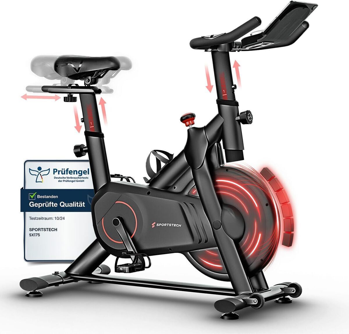 Test du vélo d'appartement Sportstech SX175 : ergomètre silencieux et connecté