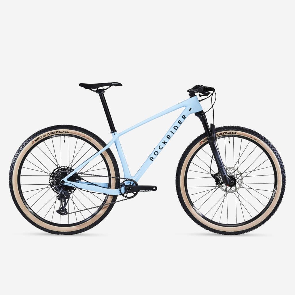 Test du vélo Decathlon vtt cross country race 740 carbone bleu