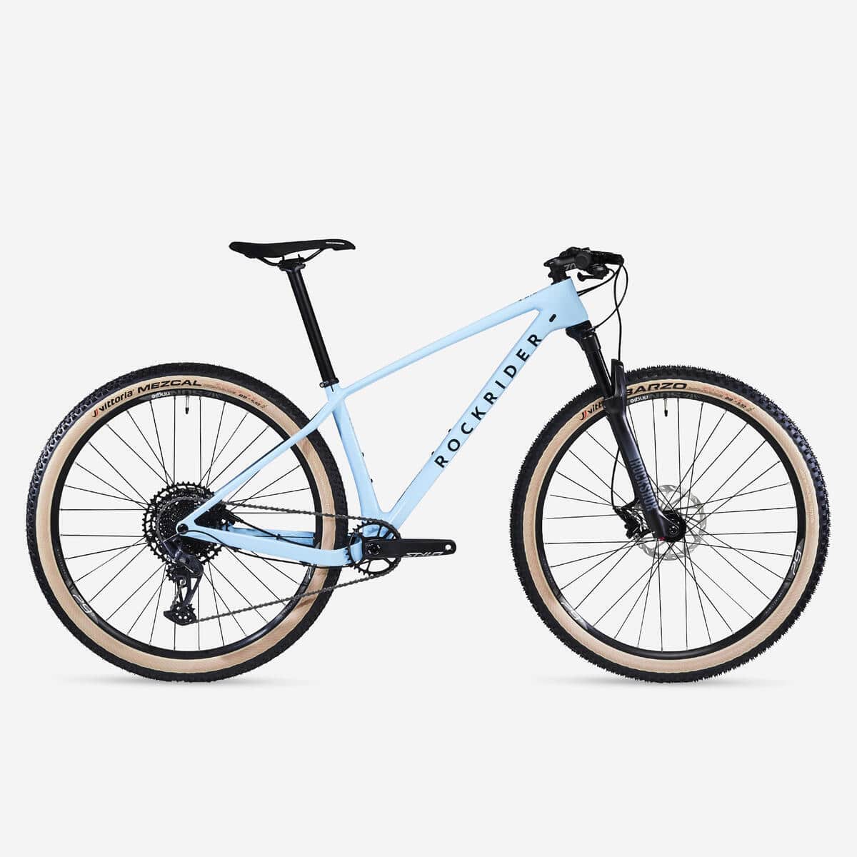 Test du vélo Decathlon vtt cross country race 740 carbone bleu